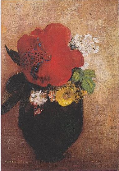 Odilon Redon The red poppy china oil painting image